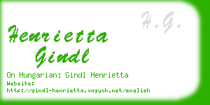 henrietta gindl business card